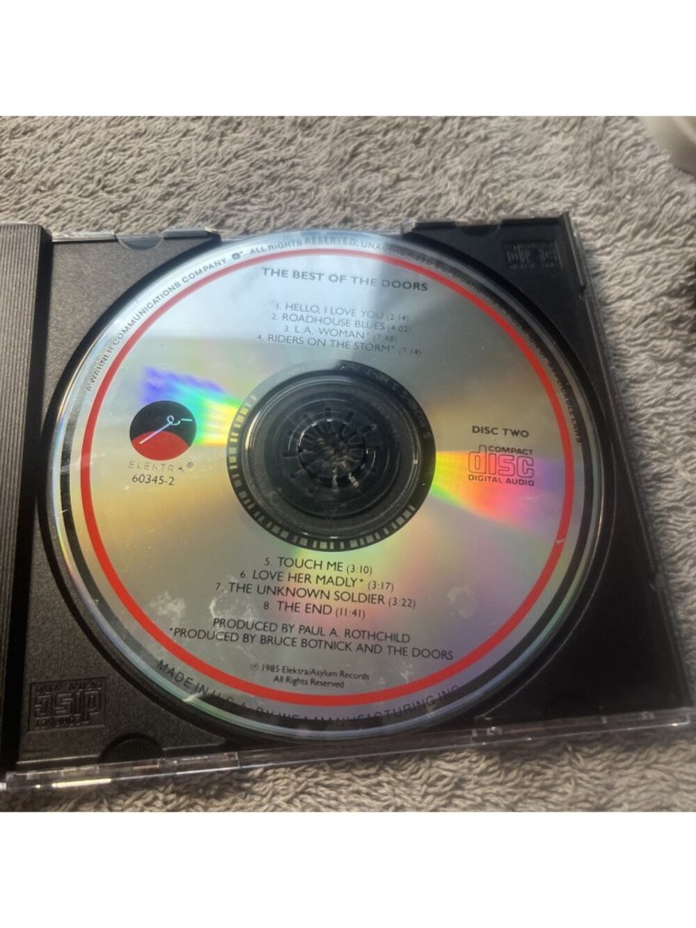 The Best Of The doors, Disc Number 2, 1985, Vintage. Cd Only